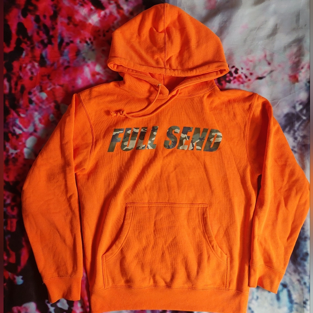 Nelk Boys Full Send Orange Camo Hoodie